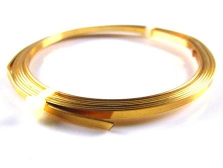 3×0.75mm Flat Wire – 1 Meter – Gilt