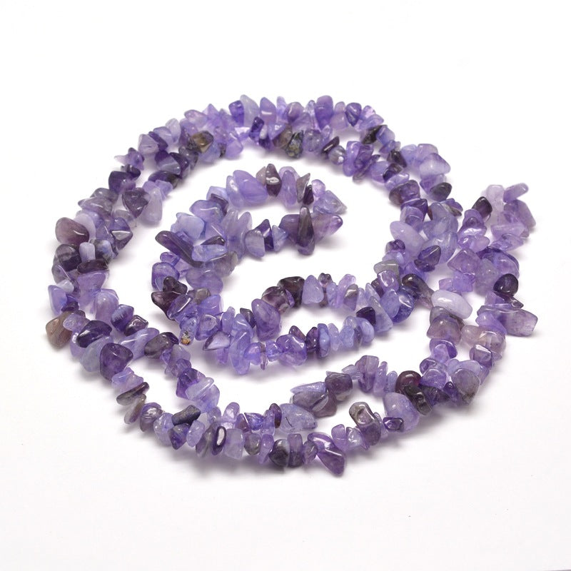 5x8mm Natural Amethyst Chip Beads - 78cm Strand