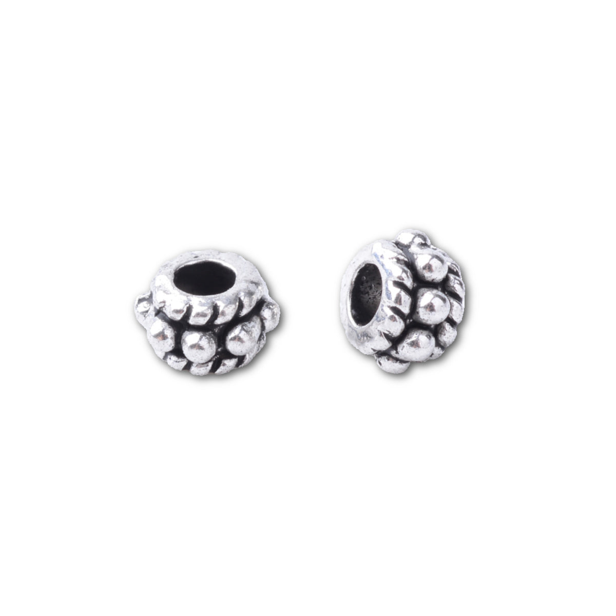 4mm Antique Silver Bali Rondelle Beads – Bag of 25