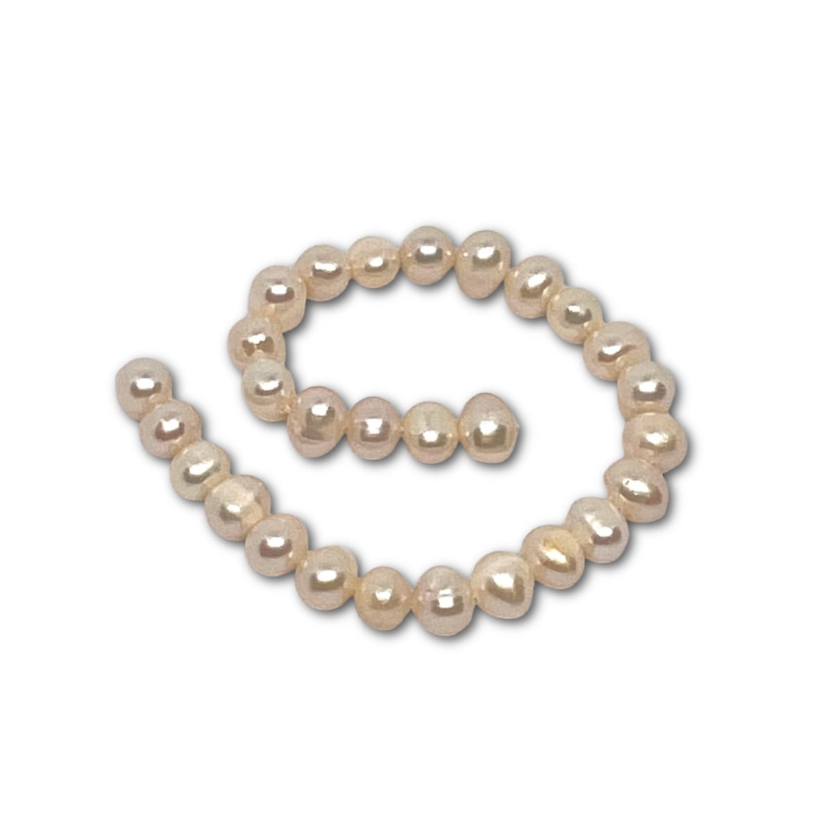 5-6mm Cream Potato Pearls β Approx 30 Pearls