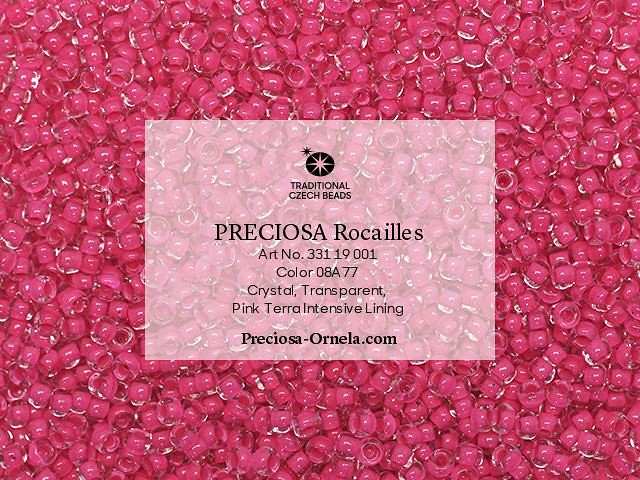 Preciosa 11/0 Seed Beads - Terra Intensive Lined - 20g Pack - Pink