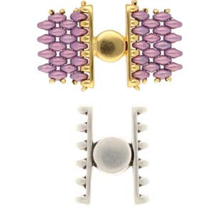 Ateni 6 - Superduo Magnetic Clasp - Antique Silver