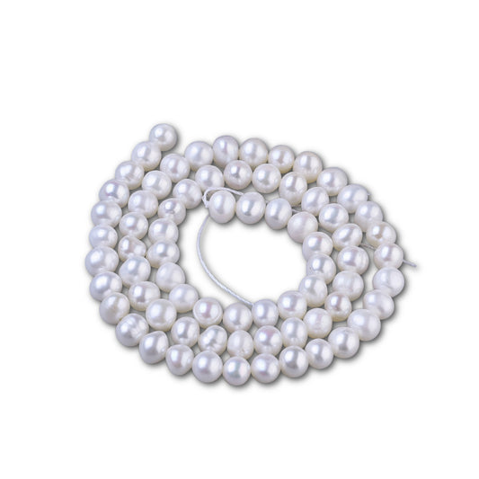 4-5mm Round Cream Freshwater Pearl Strand – Approx 70 Beads