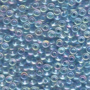 8/0 Miyuki Seed Beads - 25g Bag – Glacier Blue Lined Crystal AB - Colour 269