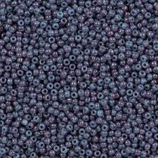 11/0 Toho Seed Beads - 10g Bag – Marbled – Opaque Light Blue/Amethyst - Colour 1204
