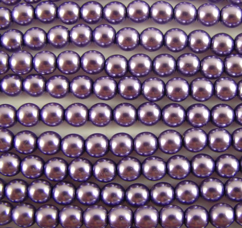 2mm Czech Round Glass Pearl Pack of 100 – 70022 – Violet