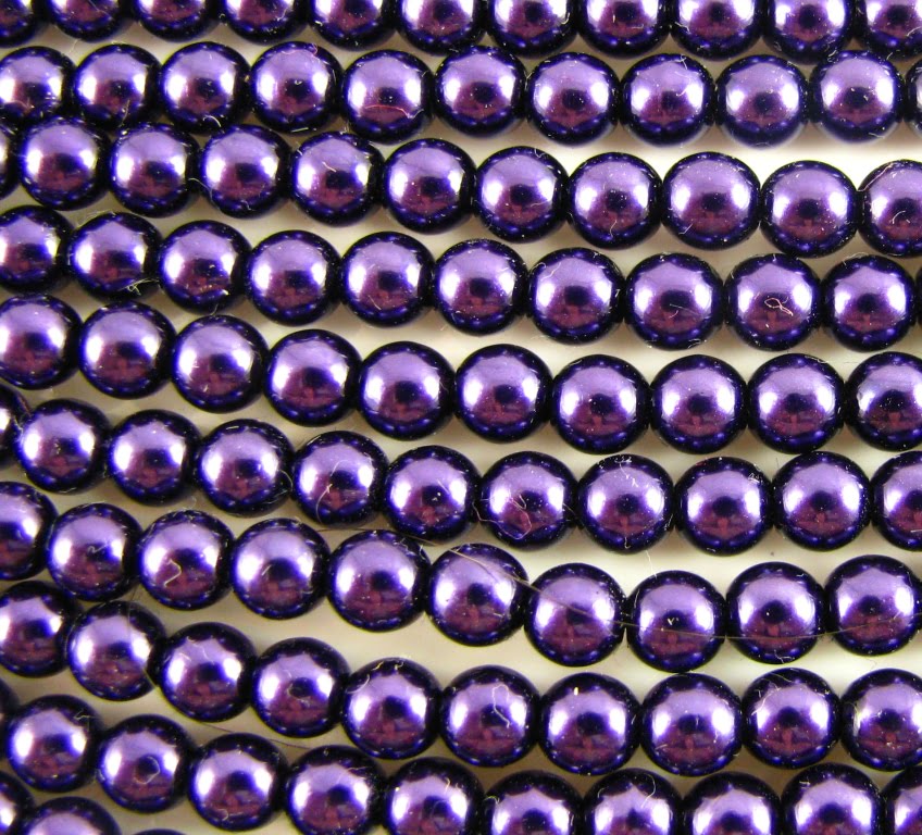 4mm Czech Round Glass Pearl - Bag of 100 – 70038 – Amethyst