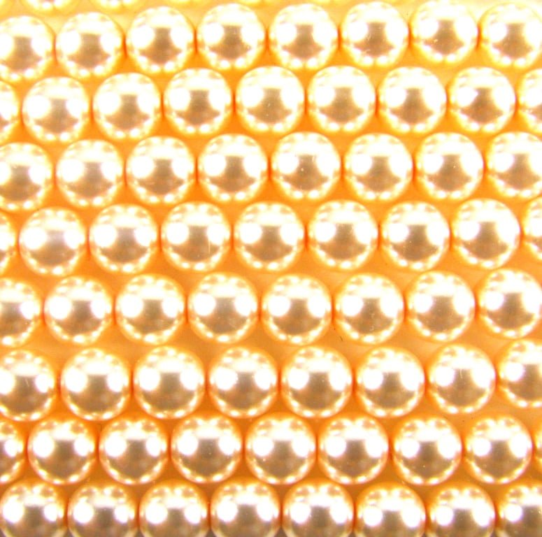 3mm Czech Round Glass Pearl Strand of 74– 70073 – Champagne
