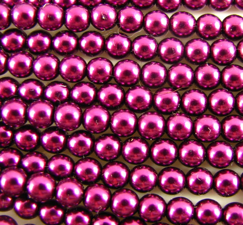 2mm Czech Round Glass Pearl Pack of 100 – 70096 – Raspberry