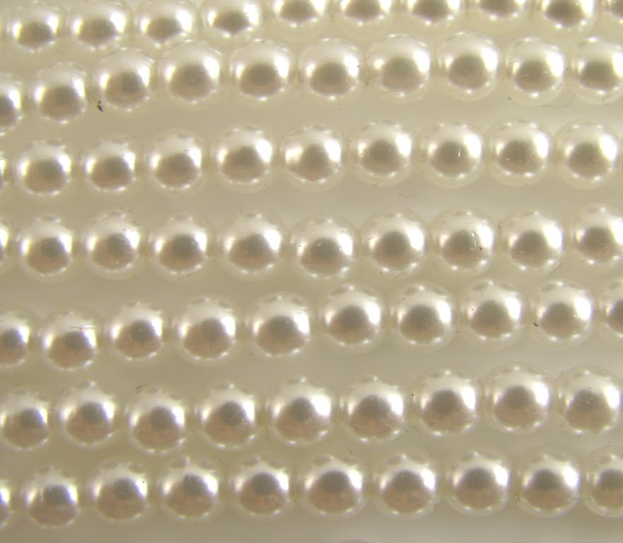 6mm Czech Round Glass Pearl - Bag of 50 – 70400 – White