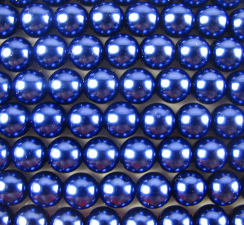 4mm Czech Round Glass Pearl - Bag of 100 – 70438 – Royal