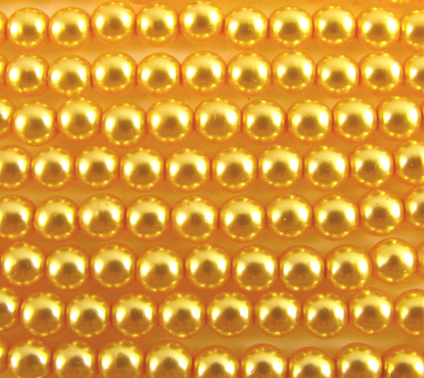 4mm Czech Round Glass Pearl Strand of 55 - 70485 - Buttercup