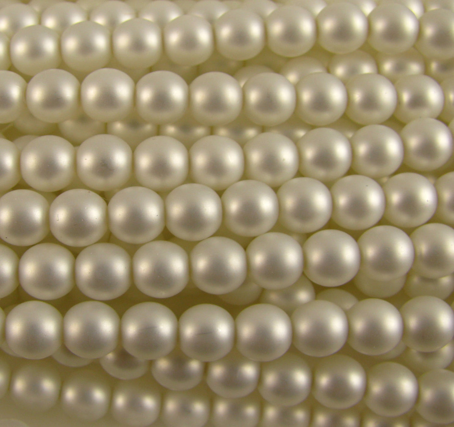 2mm Czech Round Glass Pearl Pack of 100 – 70502 – Frosted White