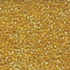 8/0 Miyuki Seed Beads - 25g Bag – Silver Lined Dk Gold - Colour 4