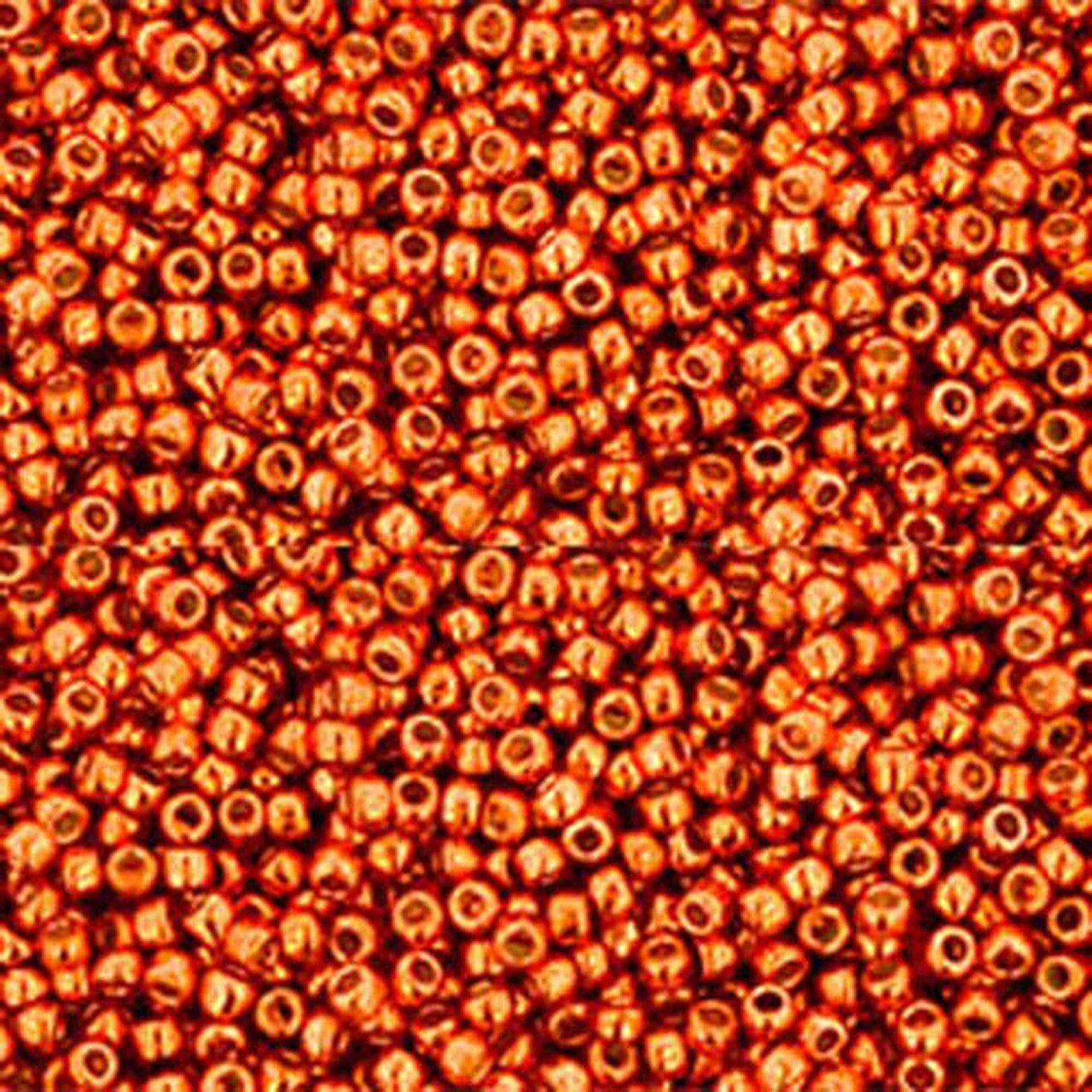 11/0 Toho Seed Beads - 10g Bag β Permafinish - Galvanized Saffron