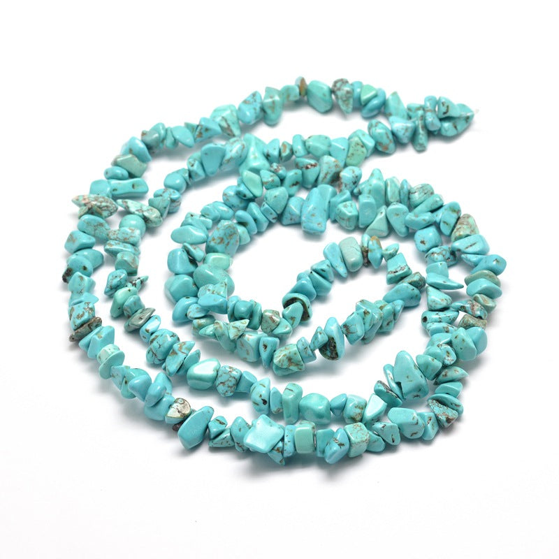 5x8mm Turquoise Magnesite Chip Beads β 76cm Strand