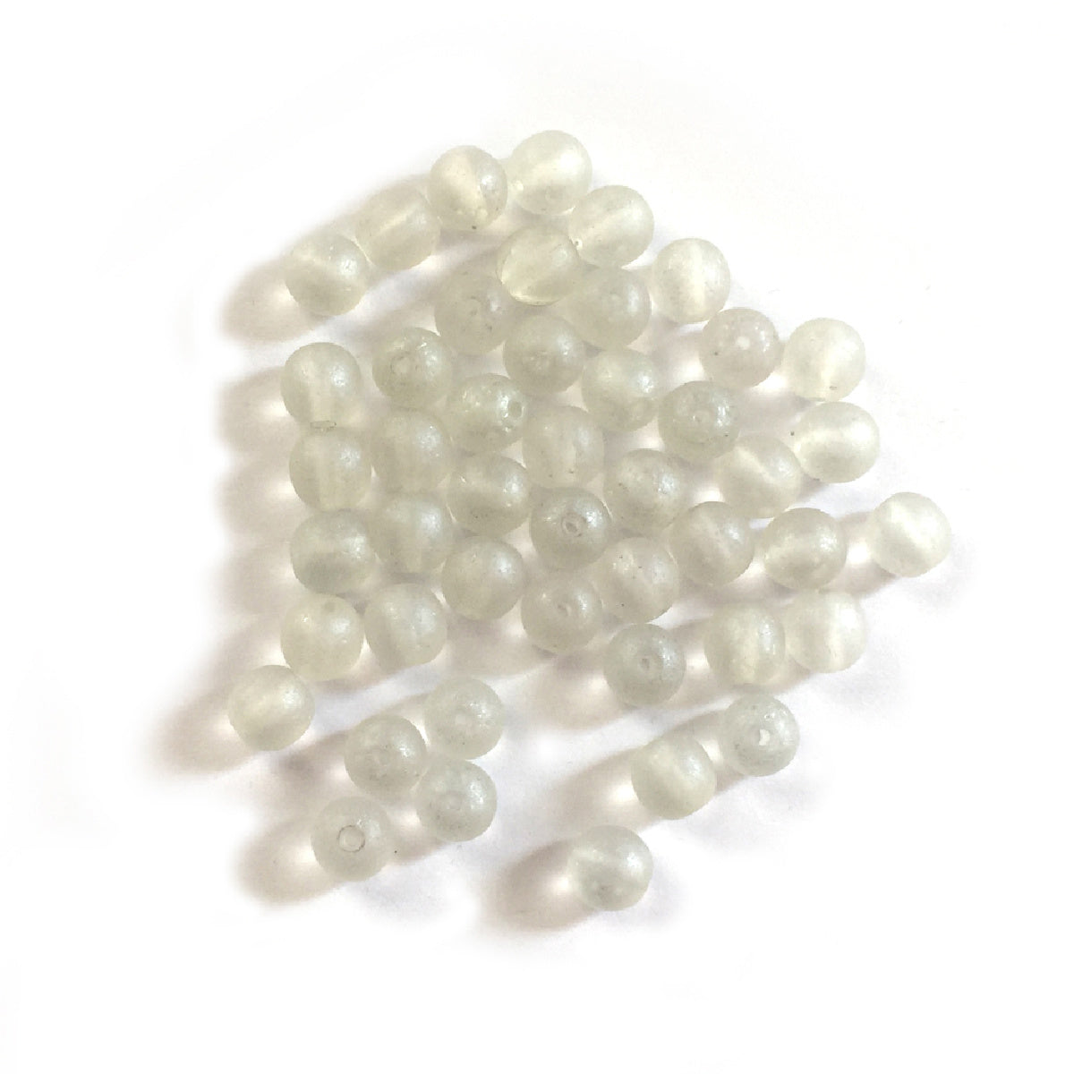 Jablonex Recycled - 8mm Bubbles - Matte Crystal - Pack of 25