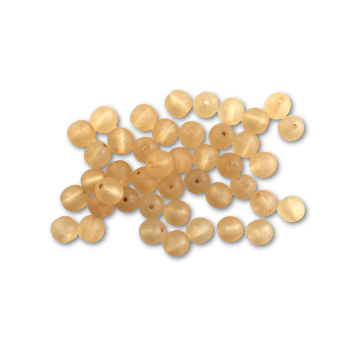 Jablonex Recycled – 8mm Bubbles – Matte Light Orange – Pack of 25
