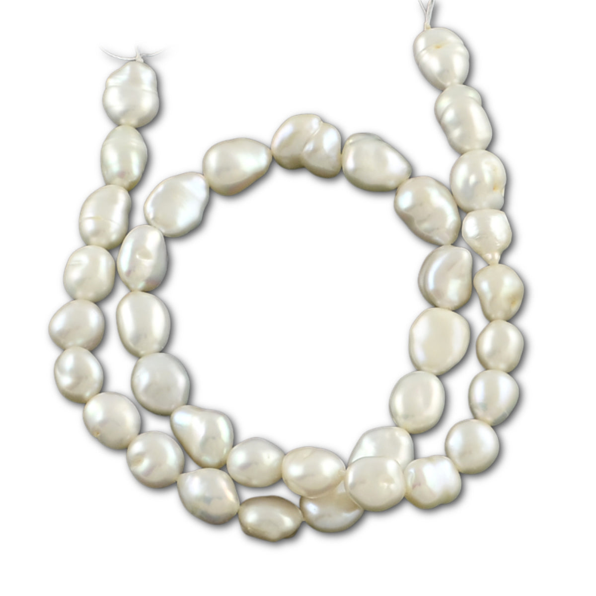9-10mm Nugget Pearl Strand β Cream - Approx 34 Pearls