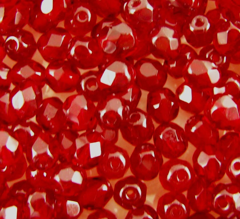 4mm Czech Fire Polish - 90110 - Garnet x 100