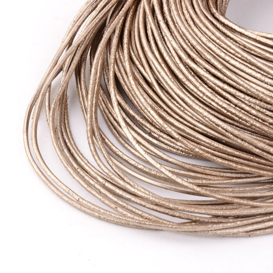 1.5mm Leather Cord - 5 Meters - Gold