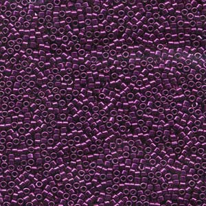 11/0 – Miyuki Delica - 5g Bag – Nickel Plated Dyed Dark Fuchsia – DB463