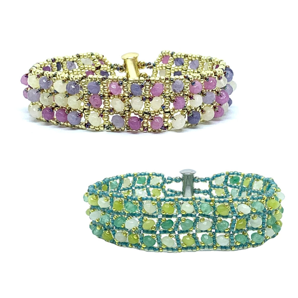 Sparkling Embellished Jade Bracelet Pattern - Instant Download or Printed Copy