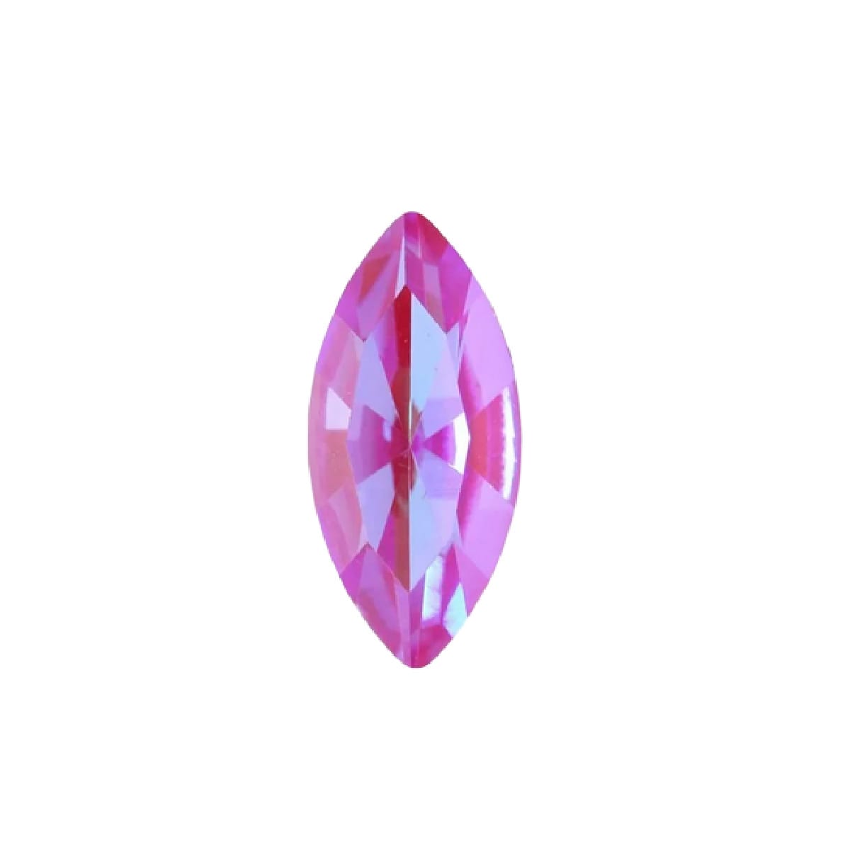 15x7mm Aurora Crystal Navette Stones - Pack of 6 - Lotus Pink Delite