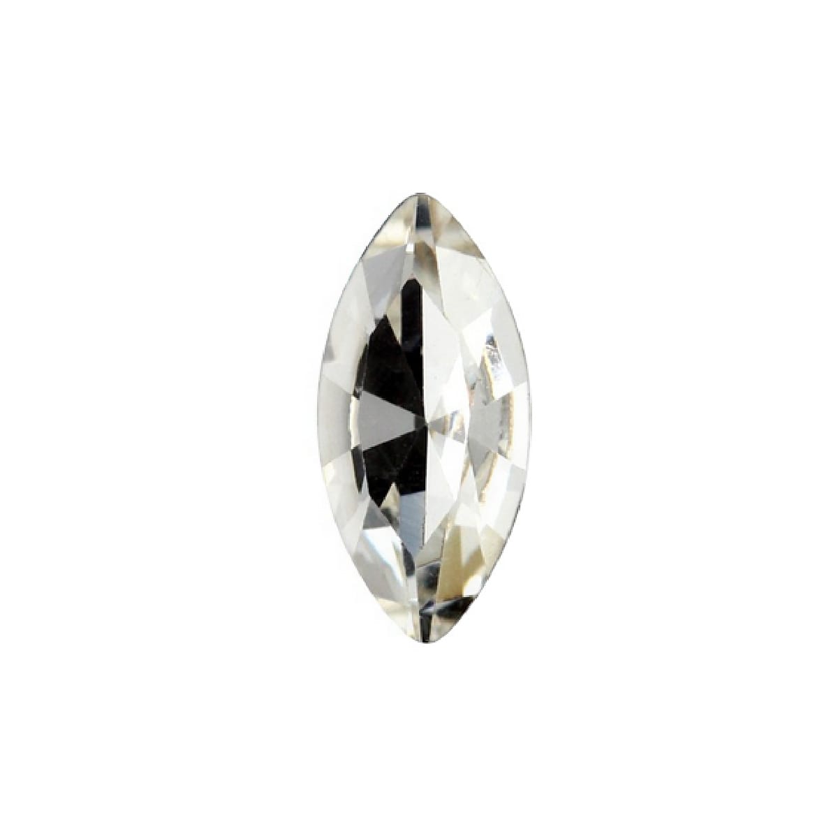 15x7mm Aurora Crystal Navette Stones - Pack of 6 - Crystal
