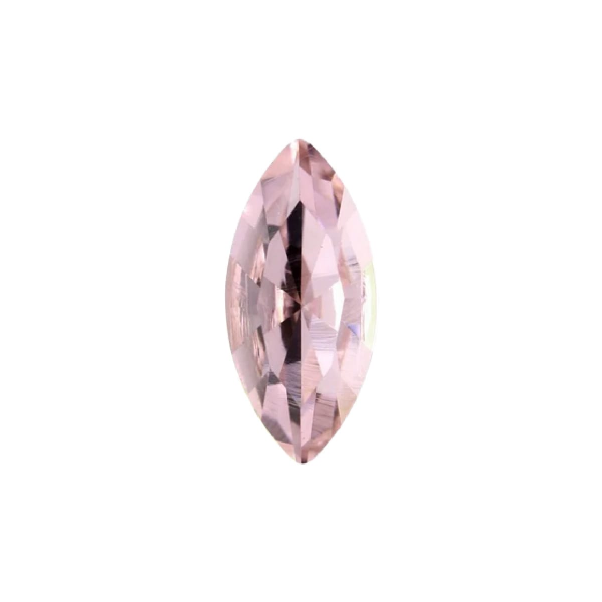 15x7mm Aurora Crystal Navette Stones - Pack of 6 - Light Rose