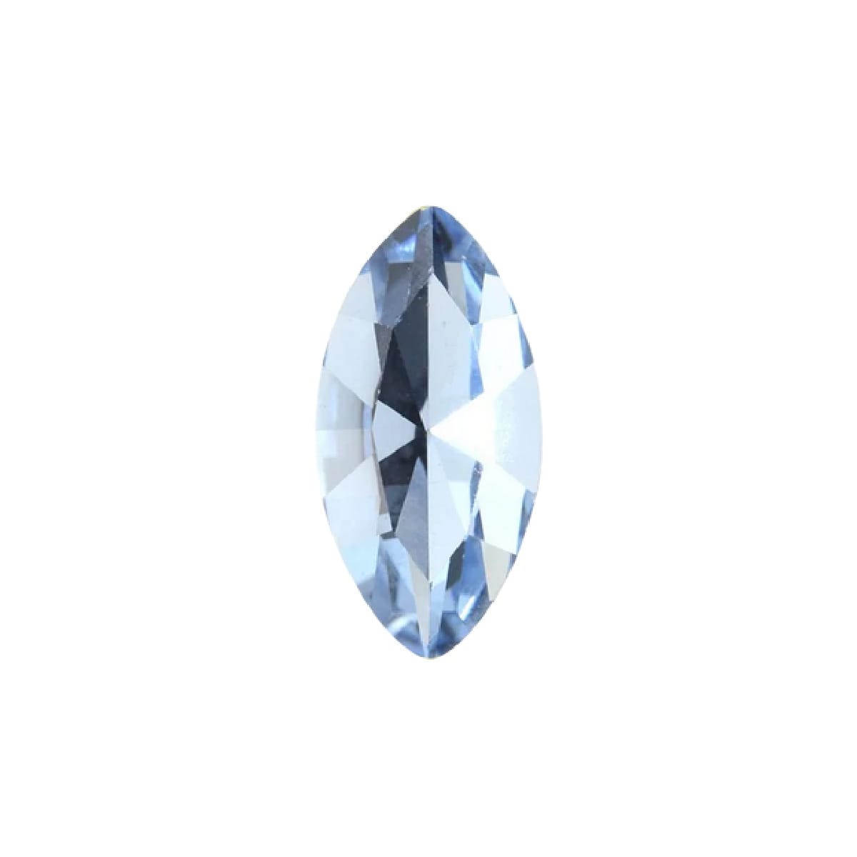 15x7mm Aurora Crystal Navette Stones - Pack of 6 - Light Sapphire
