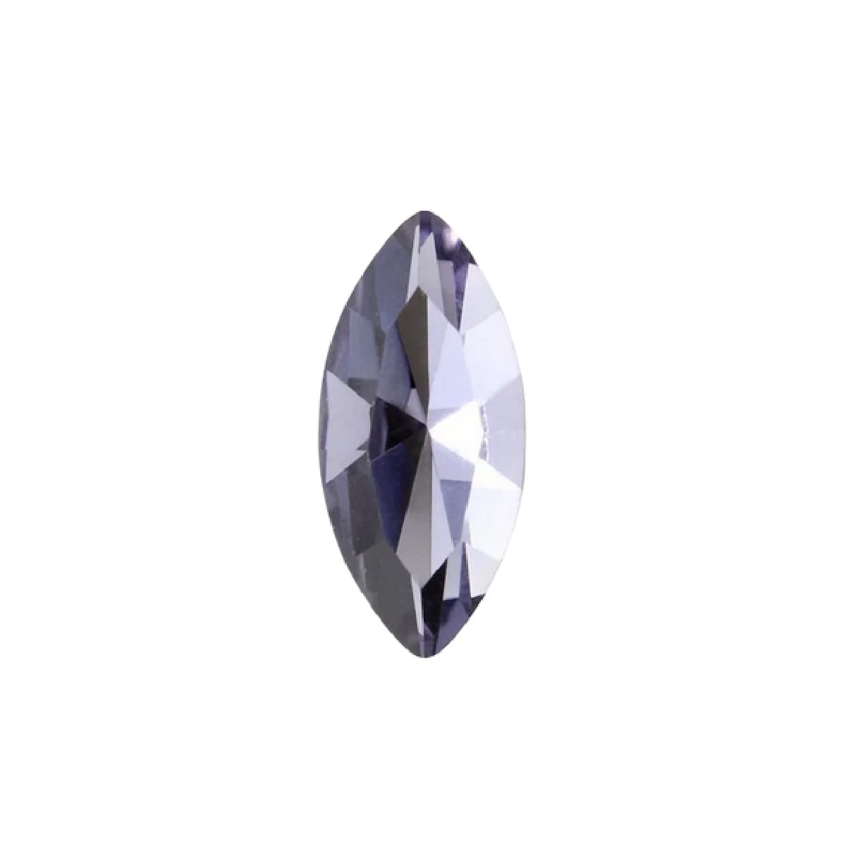 15x7mm Aurora Crystal Navette Stones - Pack of 6 - Tanzanite