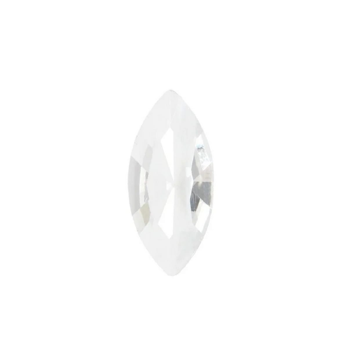 15x7mm Aurora Crystal Navette Stones - Pack of 6 - White Opal
