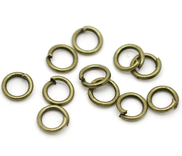 Antique Brass - 6mm Open Jump Rings β Bag of 30