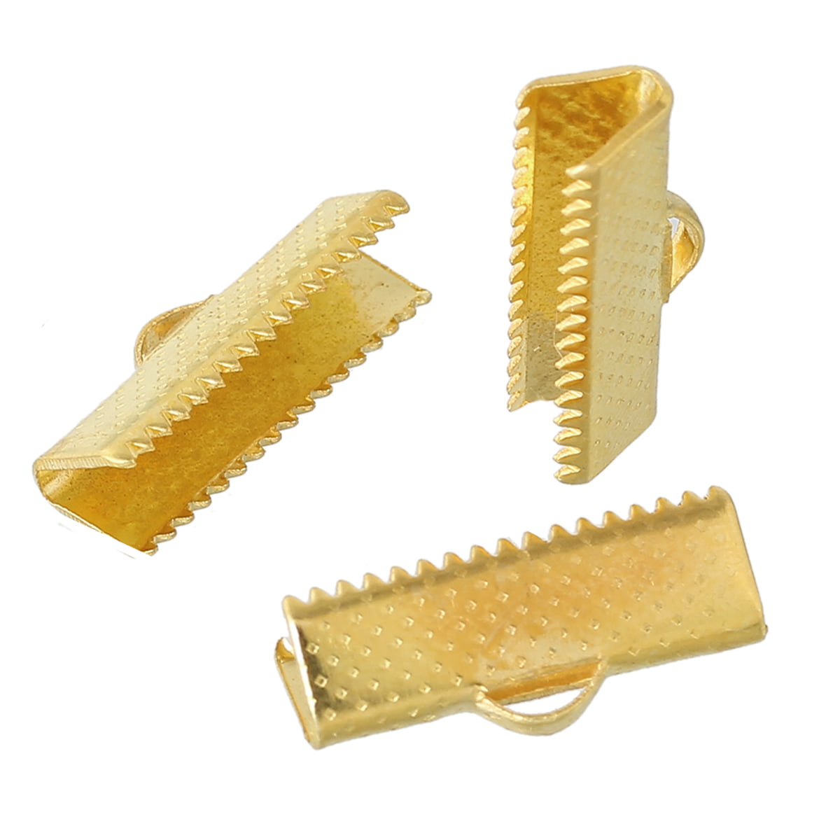 Gold Plated Ribbon Clamp 20x8mm – Pack of 2
