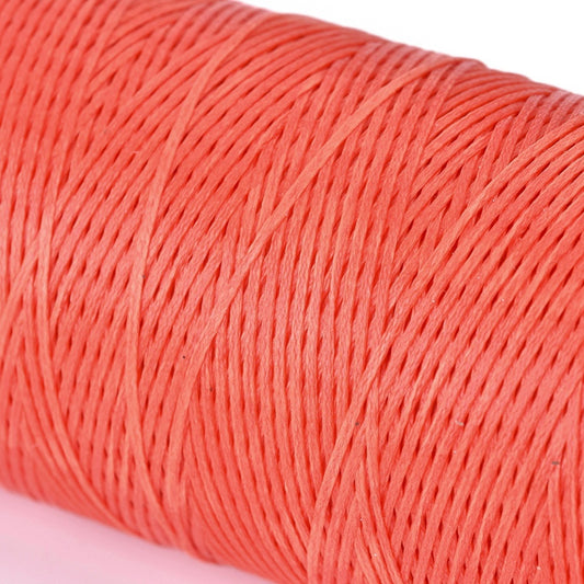 0.8mm Waxed Flat Polyester Cord - Spool of 20 Meters - Satsuma