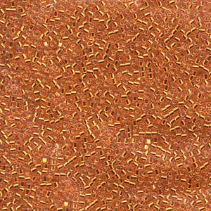 11/0 – Miyuki Delica  - 5g Bag –  Silver Lined Orange – DB045