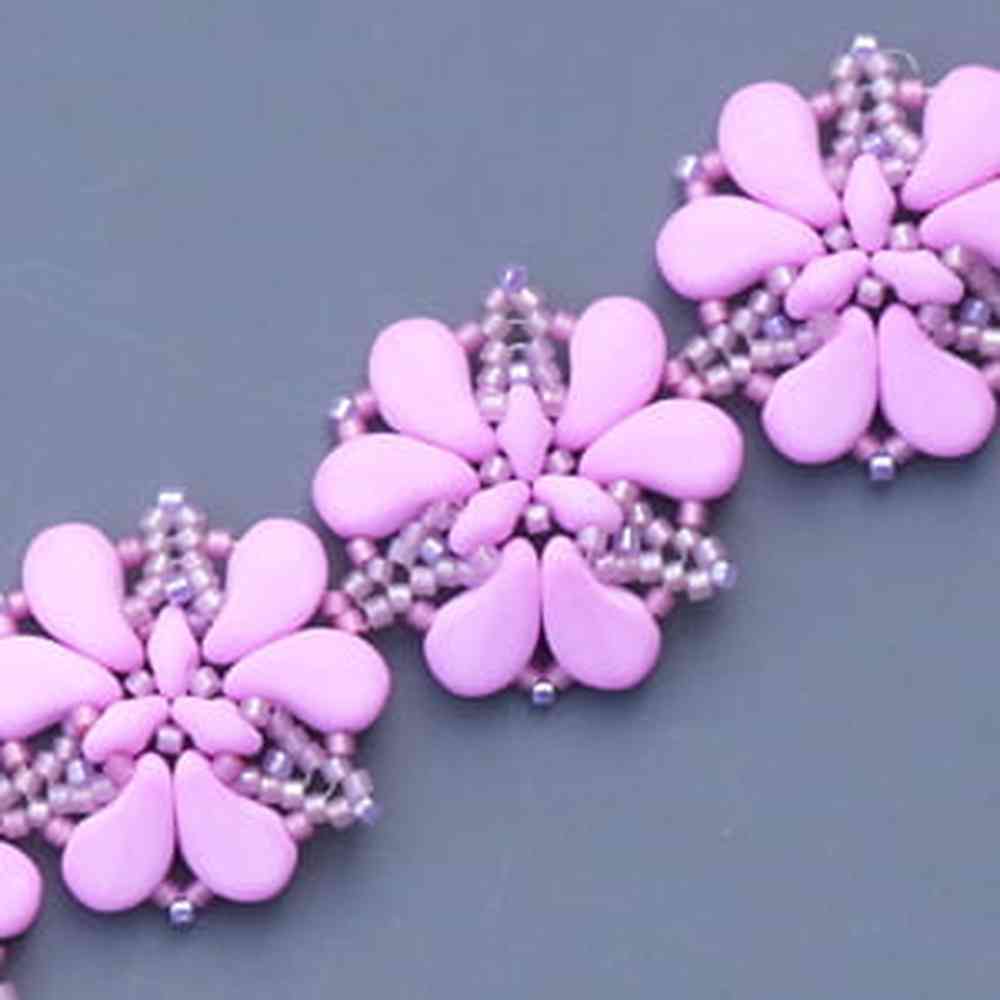 Trillium Bracelet Pattern by Carolyn Cave - Instant Download or Printed Copy