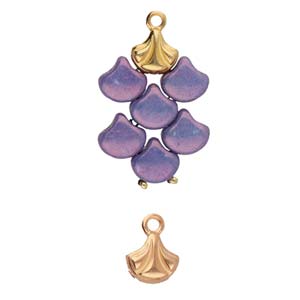 Padanassa - Ginko Bead Ending - Rose Gold Plated - Pack of 2