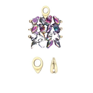 Kolympos - Superduo Ending - Antique Brass Plated - Pack of 2