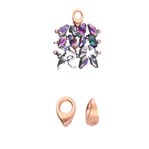 Kolympos โ Superduo Ending โ Rose Gold Plated โ Pack of 2