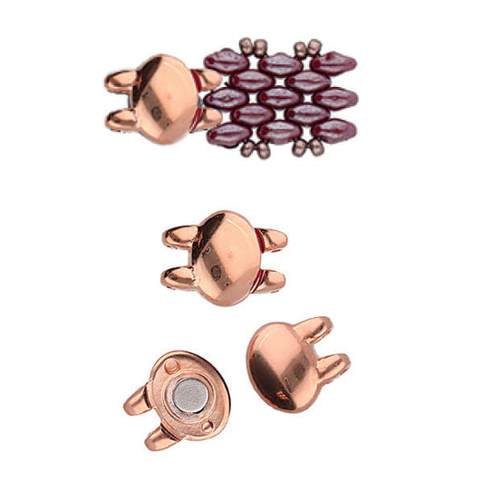 Kypri โ Superduo Magnetic Clasp โ Rose Gold Plated
