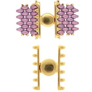 Ateni 6 - Superduo Magnetic Clasp - 24k Gold Plated