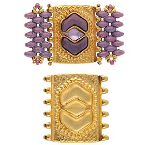 Pitrofos - Superduo Connector - 24k Gold Plated - Pack of 1