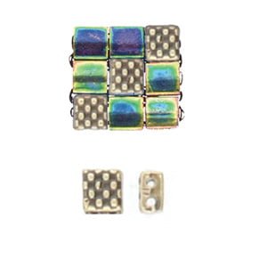 Parasporos - Tila Bead Substitute - Antique Brass Plate - Pack of 10
