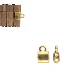 Piperi - Tila Bead Ending - 24k Gold Plated - Pack of 2