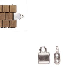 Piperi – Tila Bead Ending – Silver Plated – Pack of 2