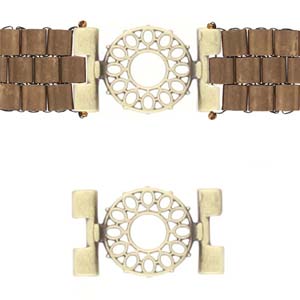 Detis - Tila Bead Connector - Antique Brass Plated