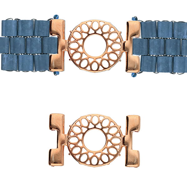 Detis - Tila Bead Connector - Rose Gold Plated