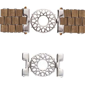 Detis – Tila Bead Connector – Antique Silver Plated